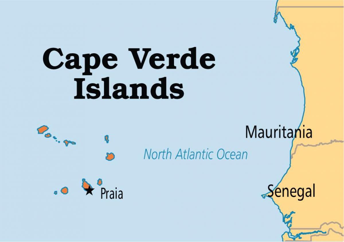 Karte die Karte zeigt die Inseln von Kap Verde