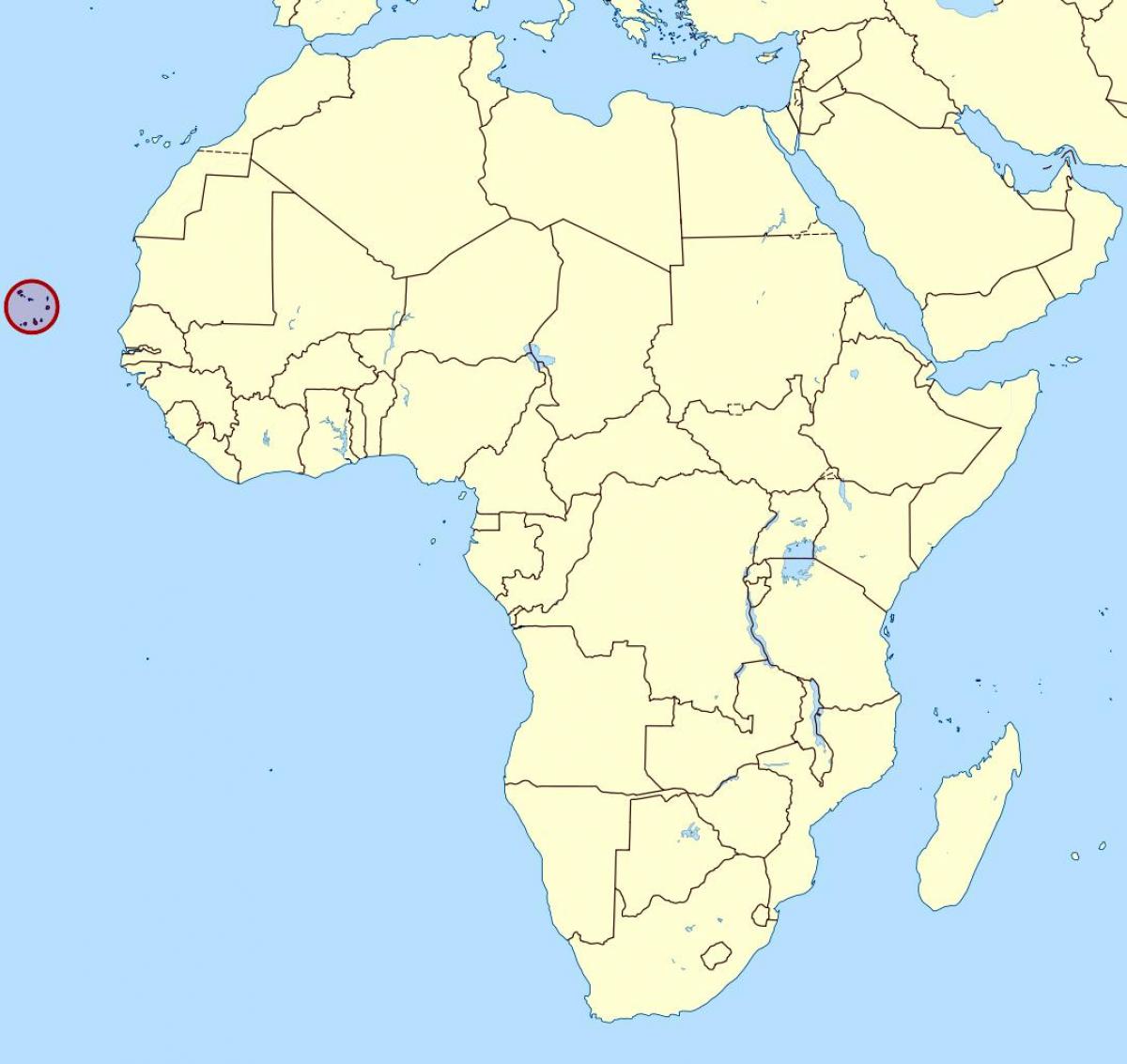Karte von Kap Verde auf der Karte