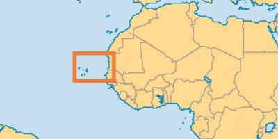 Karte von Kap Verde auf der Weltkarte anzeigen