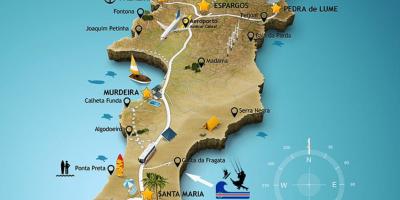 Karte von santa maria Cape Verde